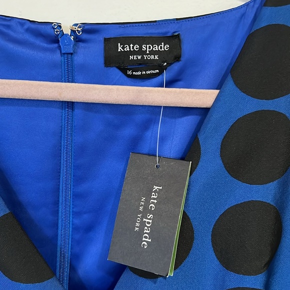kate spade Blue and Black Polka Dot Maxi Dress - Picture 4 of 5